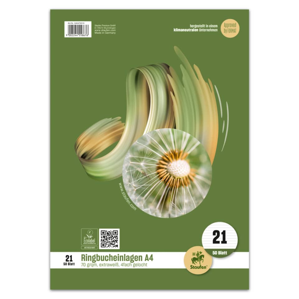 A4纸张, 圆环装订纸, 环孔, 绿色封面, A4纸张