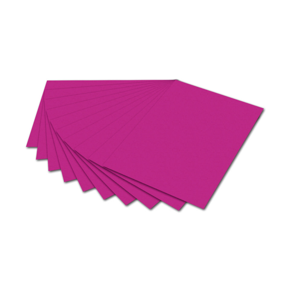 Papierkartenset, Farbkarton, Cardstock, Magenta, Valentinskarten/DIY Kartenbasteln