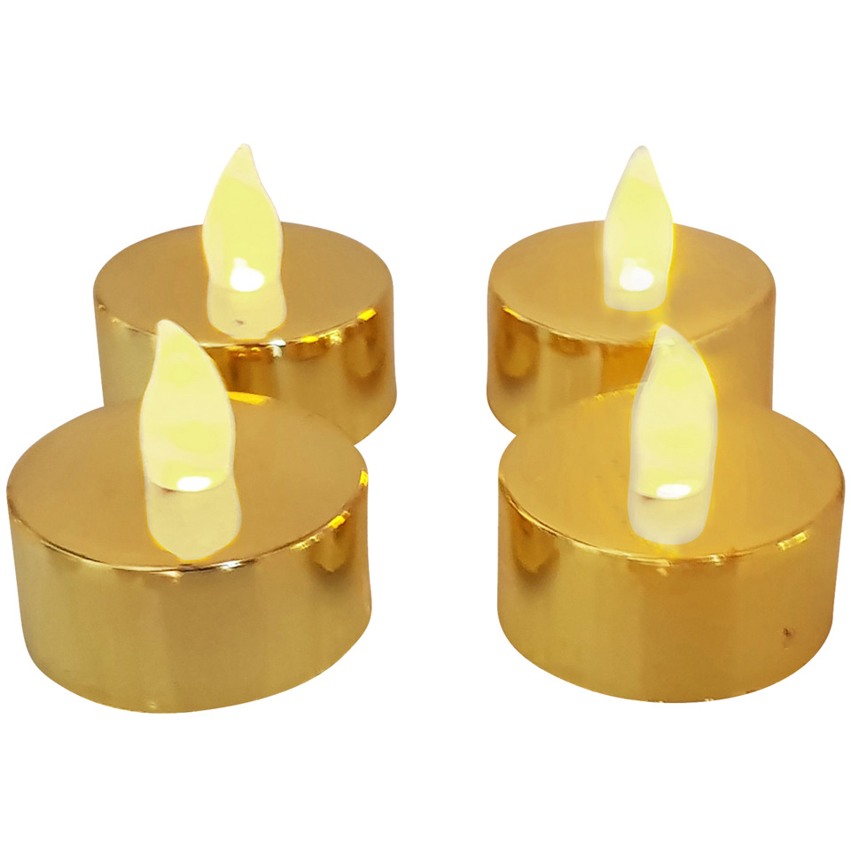 Teelicht, Kerze, gold, duftlos, klein
