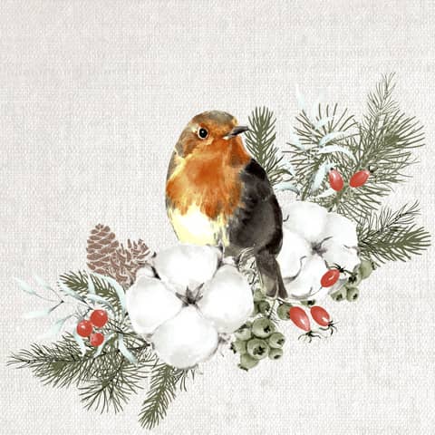 Weihnachts-Zelltuchserviette, 33x33cm, 3-lagig PAPER+DESIGN 207473