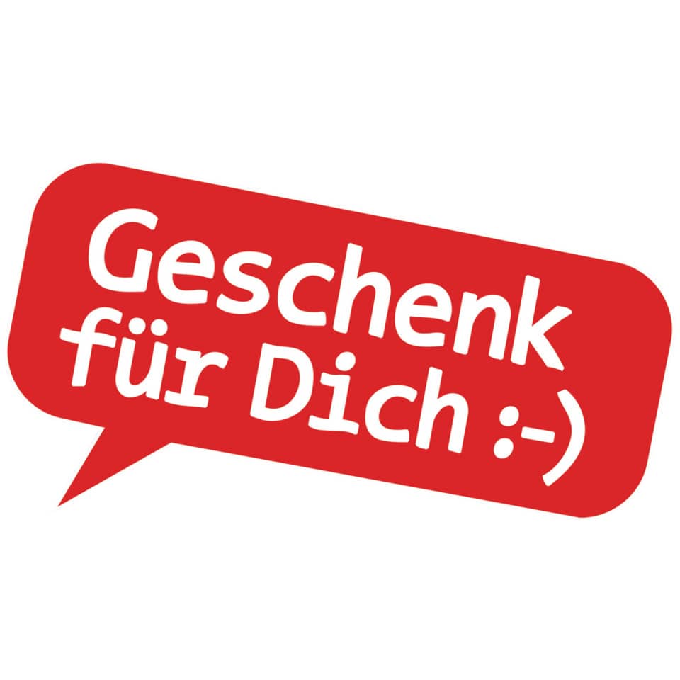 Geschenk, für Dich, Rot, Sprechblase, Label