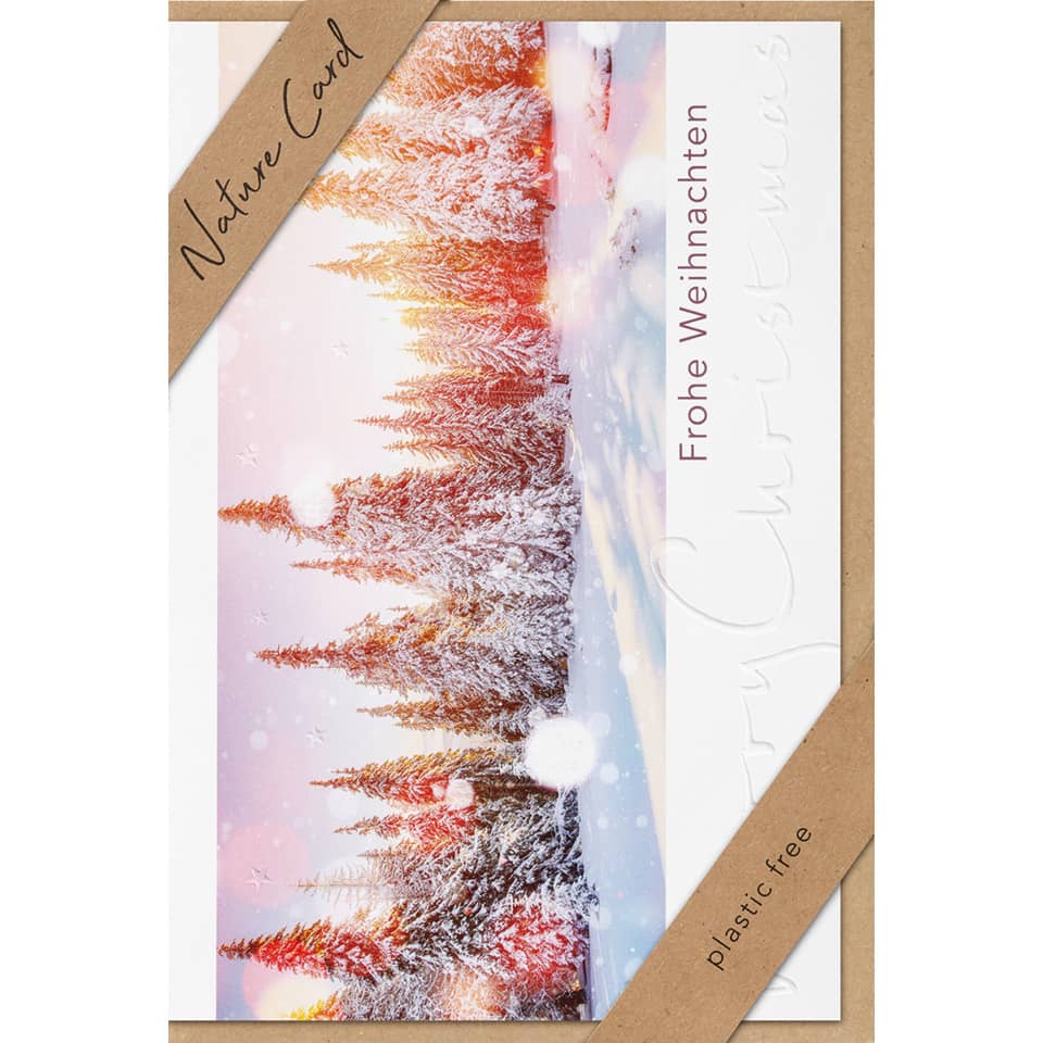 Naturwald, Winterlandschaft, Schneelandschaft, Karte, Naturkarton