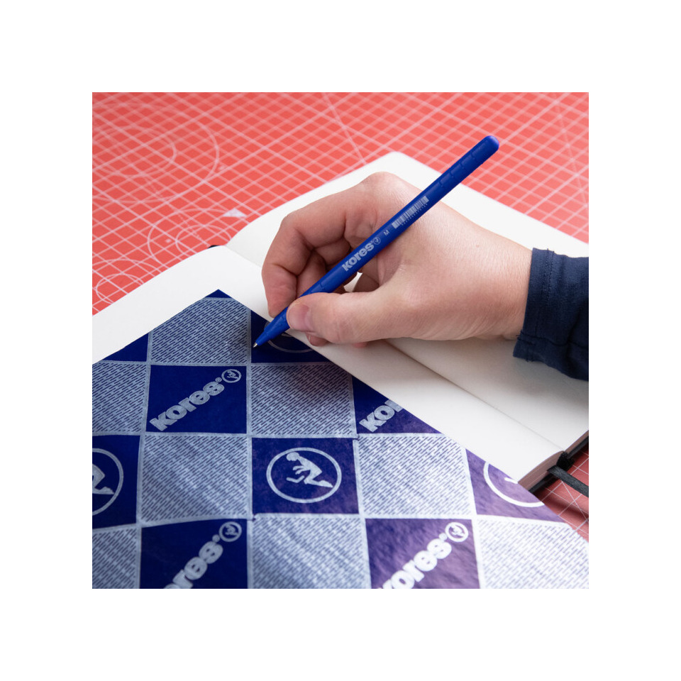 Zeichnung, Notizbuch, Blauer Stift, kariertes Muster, Logo