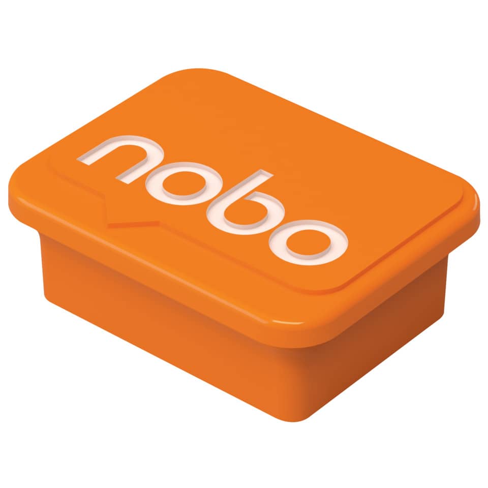 Magnet eckig, 18 x 22 mm, 4 Stück, orange NOBO 1905327