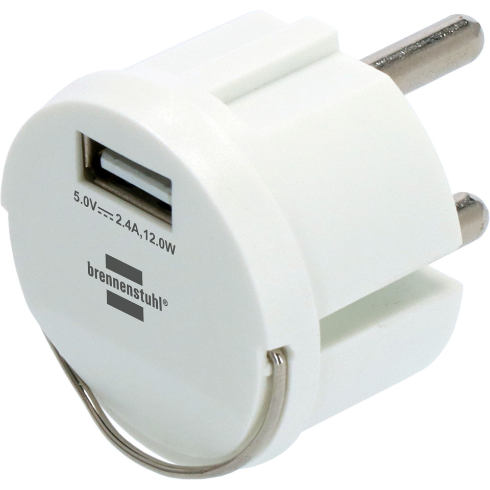 USB-Ladeadapter, EU-Stecker, Schwarz-Weiß, 5V 2.4A, USB-Port