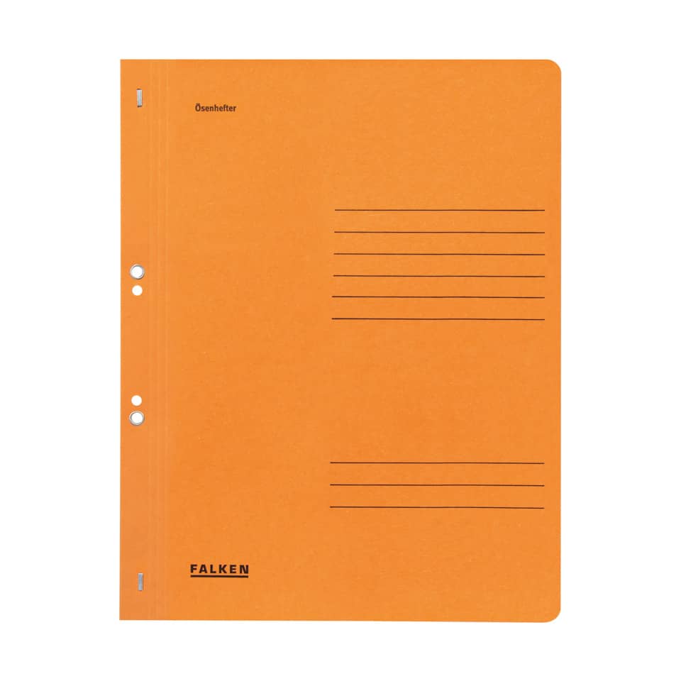 notebook, orange, lined, Three-ring, FALKEN