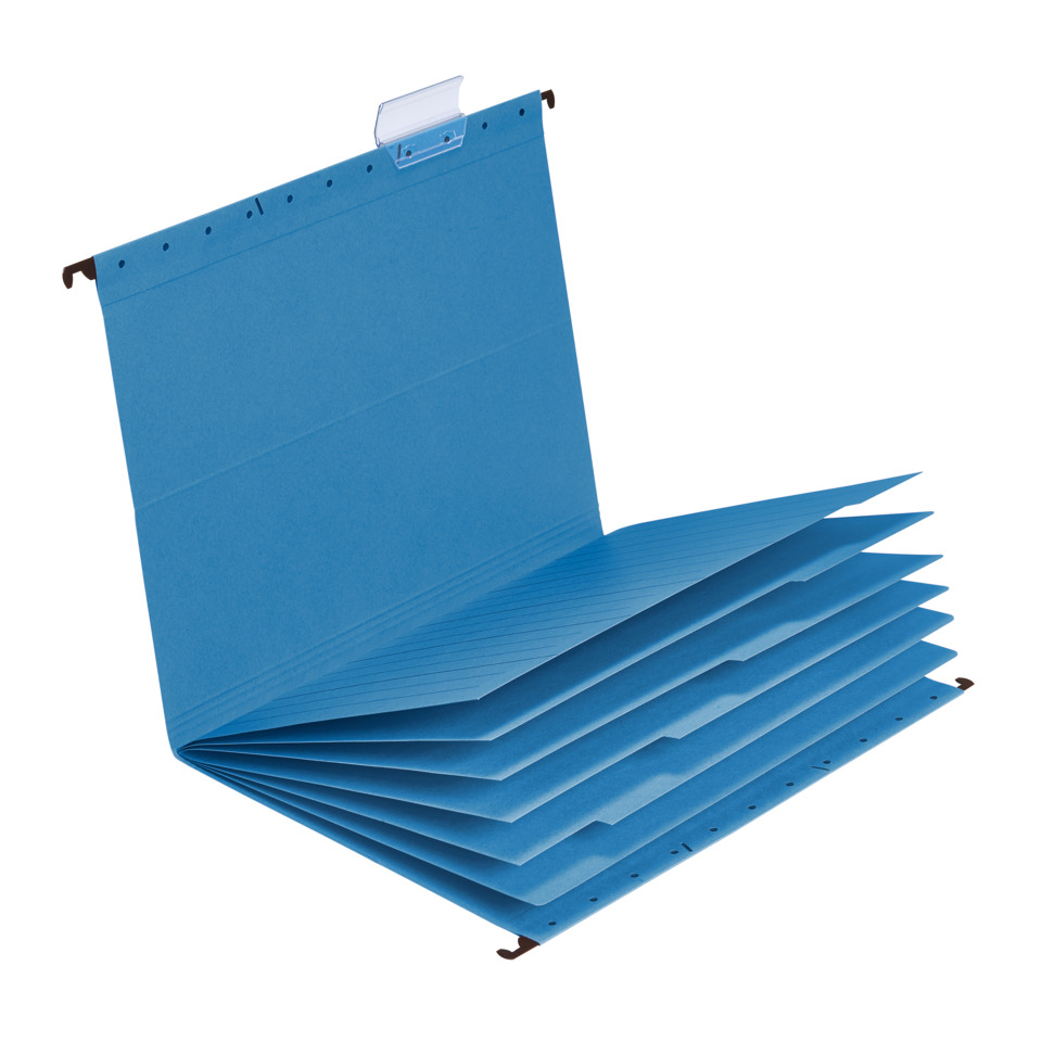 Ordner, Ordner A4, Klarsicht-Ordner, falzbar, Blau