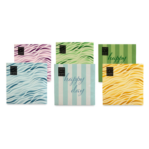 Motivserviette Wonderful World, 25 x 25 cm, 3-lagig, sortiert BRAUN+COMPANY 1209-25373/PBS