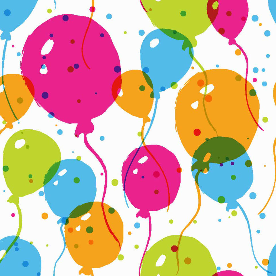 balloons, Balloon pattern, party balloons, colorful balloons, confetti dots