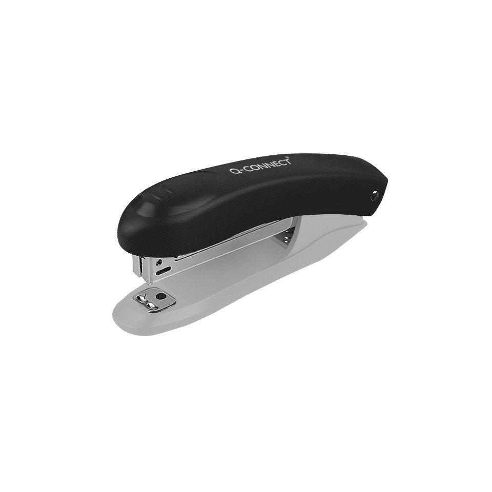 Minihefter Kunststoff, 12 Blatt, Einlegetiefe 50 mm, schwarz/grau Q-CONNECT KF14212
