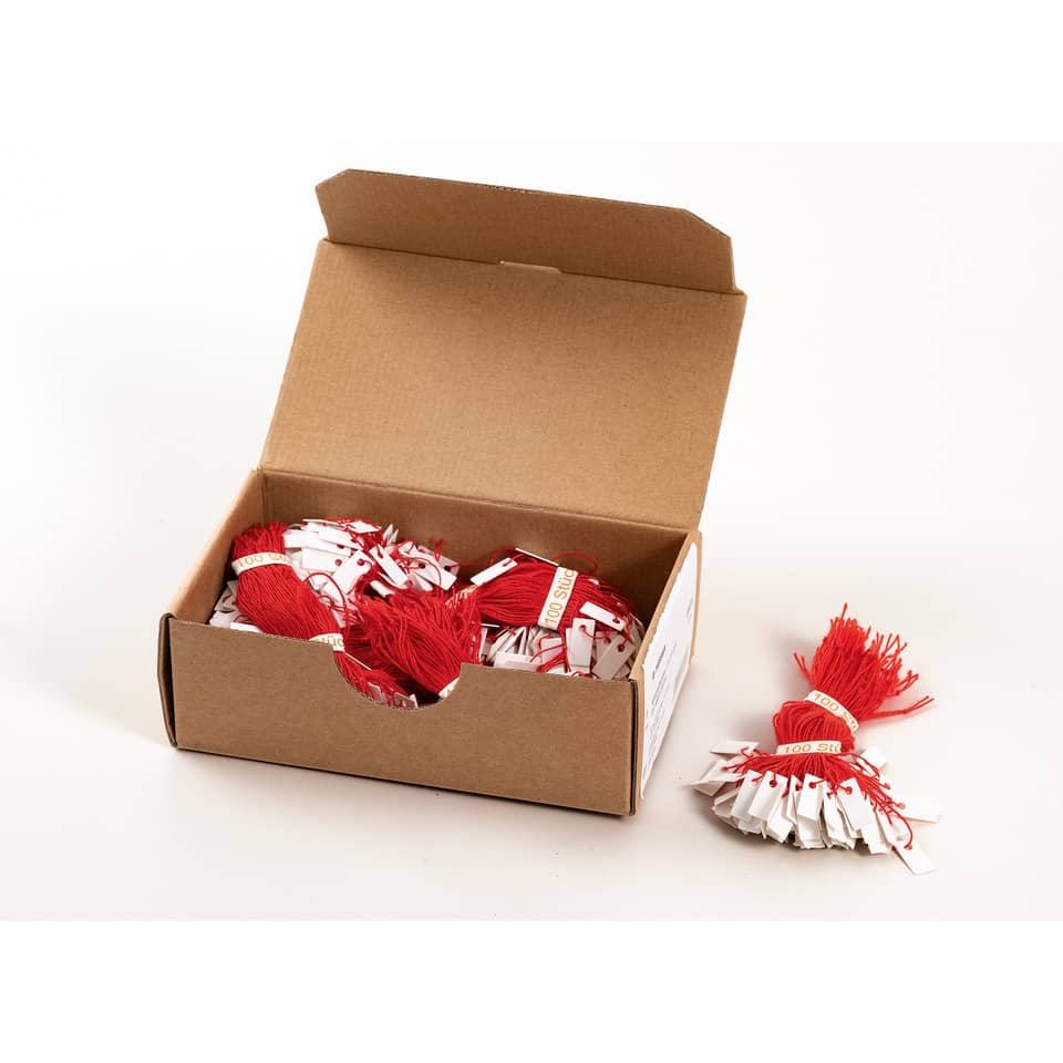 Kordelbündel, Schleife, Papierfächer, Rot, Verpackungsmaterial