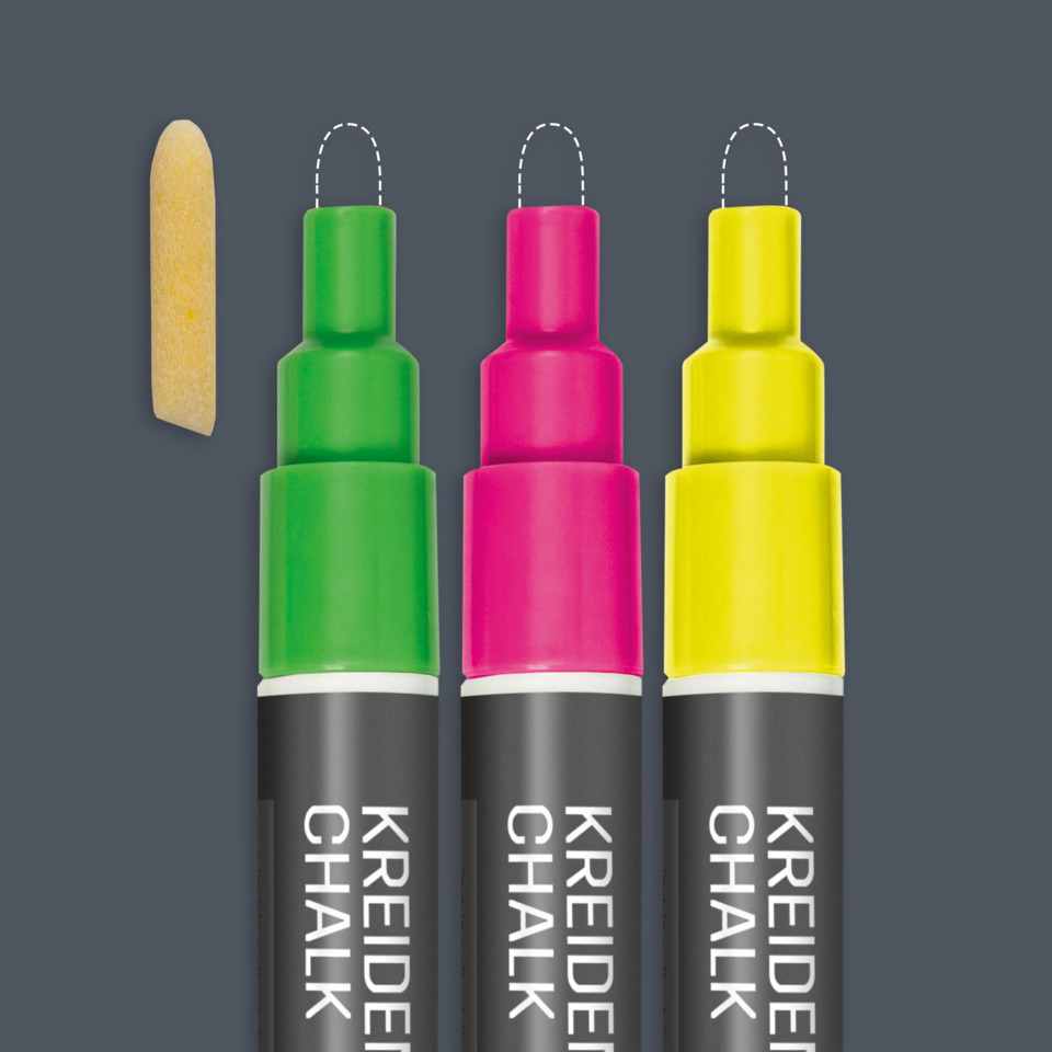 Textmarker, Chalk, Kreidestift, Korrekturstift, Marker