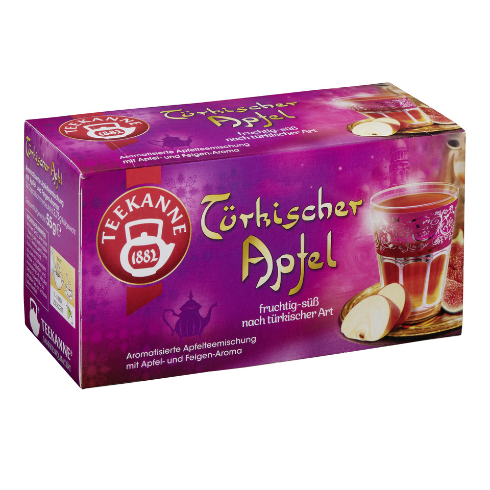 Türkischer Apfel, Apfeltee, fruchtig-süß, Aromatisierte Mischung, Teekanne