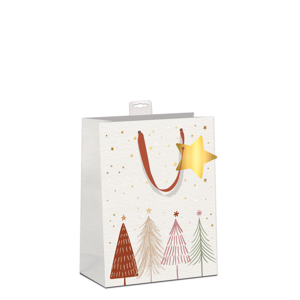 Geschenktasche, Weihnachtsdeko, Weihnachtsbaum, Sternanhänger, Papiertragetasche