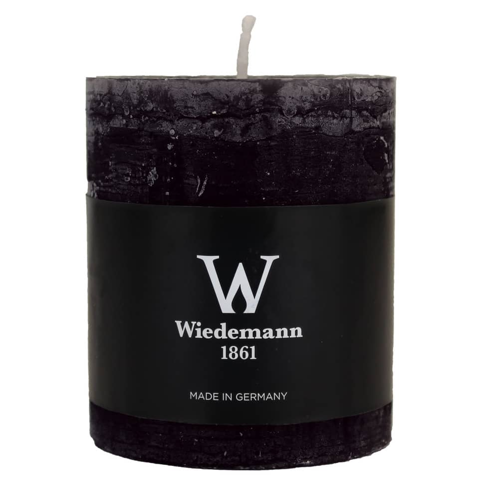 Stumpenkerze, 80x68mm, schwarz D-LUX MARBLE 281003.019