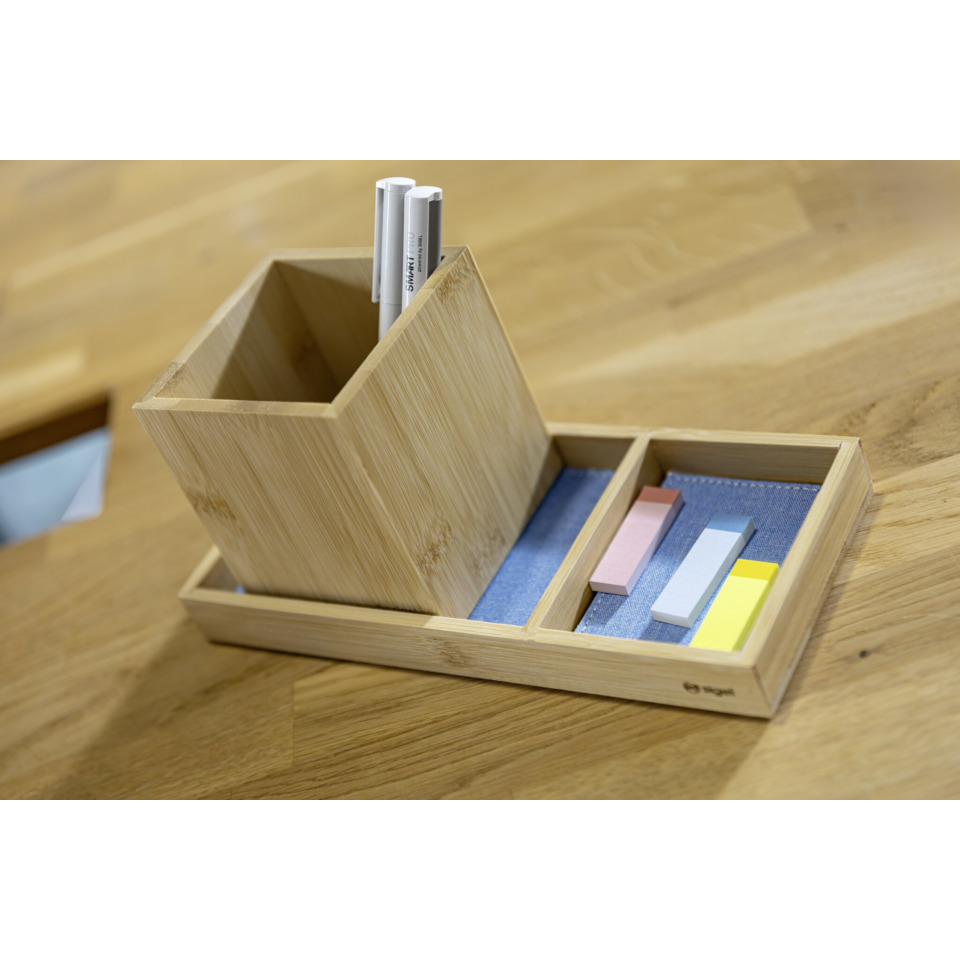 Schreibtisch-Organizer, Penhalter, Holz, Notizblöcke, Schreibtisch-Set