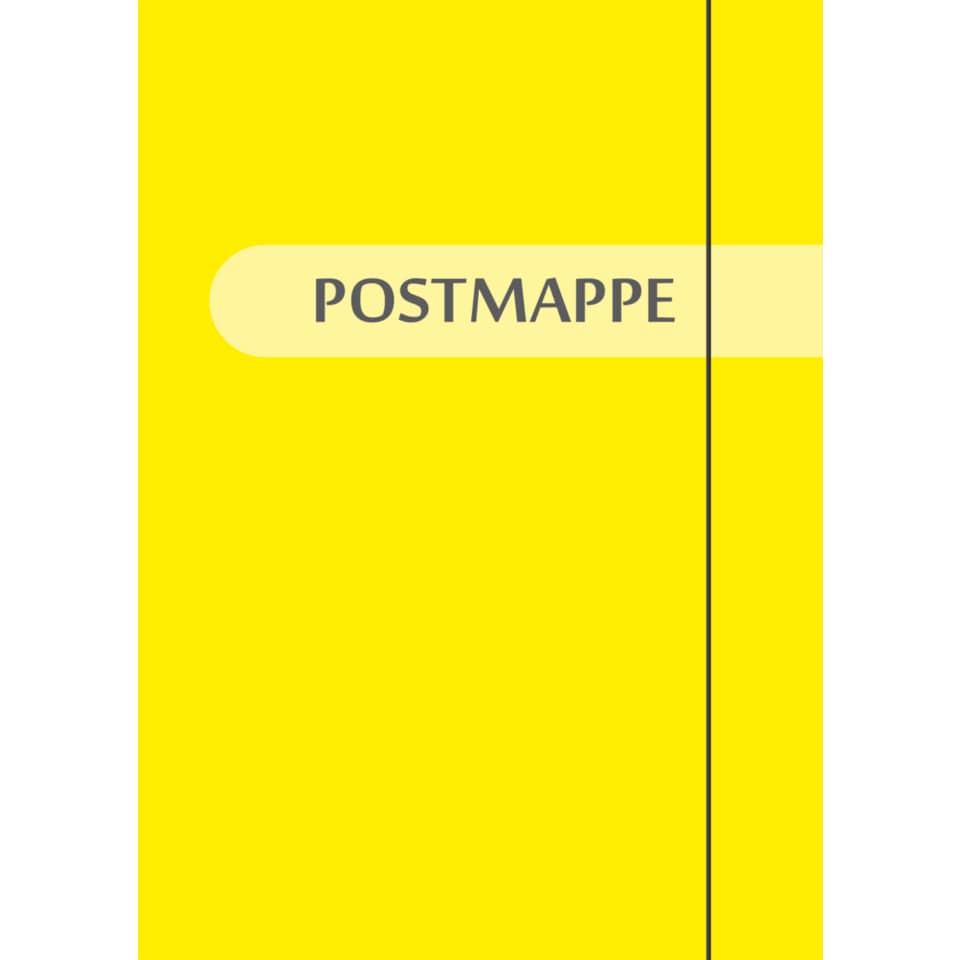 postkarte, gelb, klebetitel, band, aufkleber