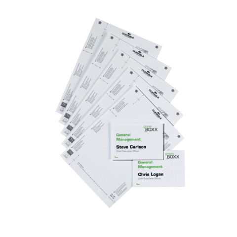 Einsteckschild DOOR SIGN REFILL, 149 x 105,5 mm, weiß   20 Stück DURABLE 4851 02
