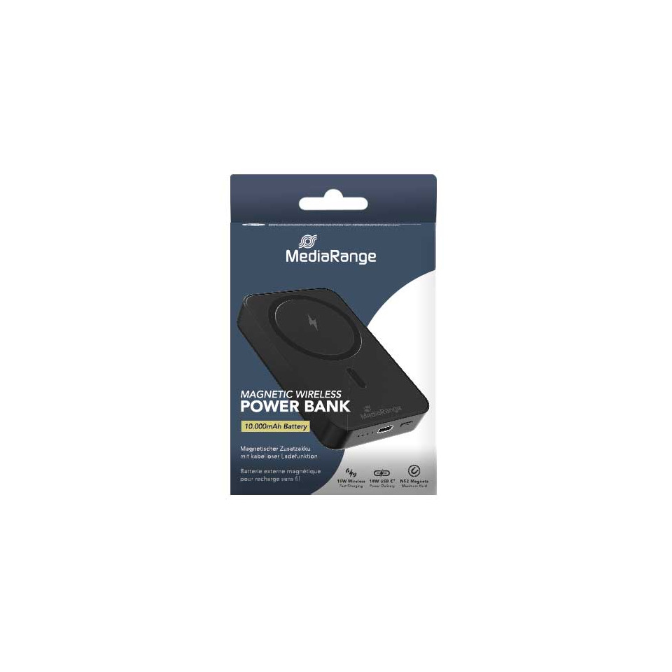 Powerbank, kabellos, Magnetisch, 10.000mAh, Portabler Akku