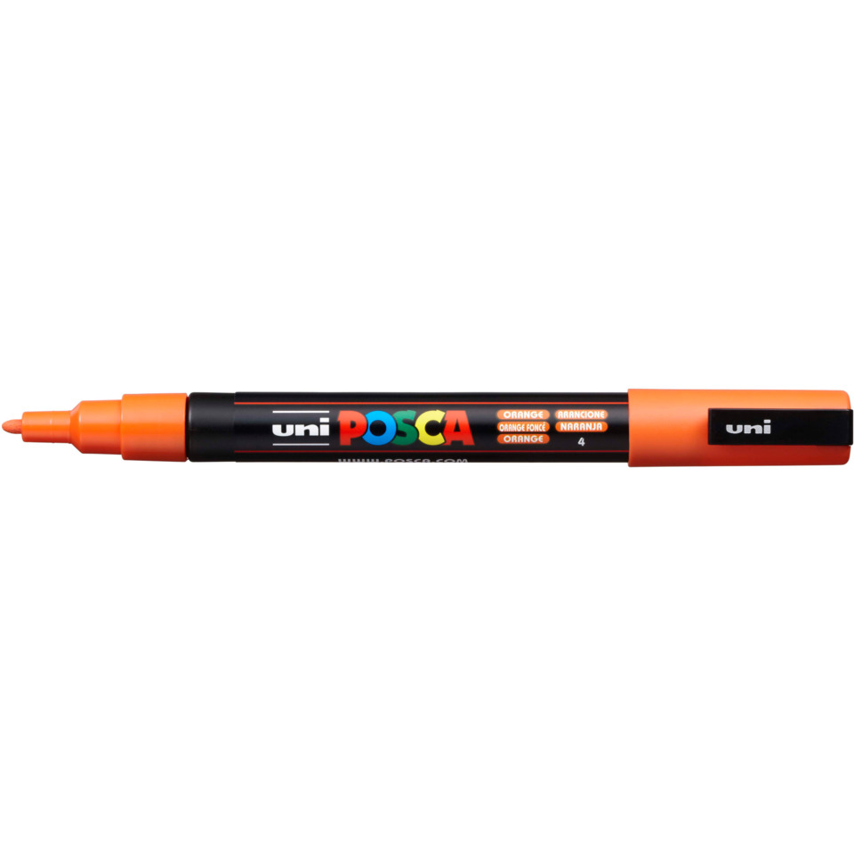 Marker, Permanent marker, Orange, Twin-tip, Uni Posca