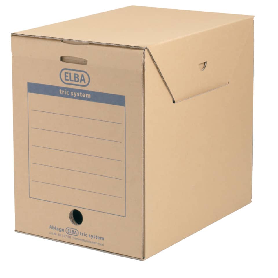 Kartonkarton, Box, Dateiablage, Abfalleimer, ELBA tric system