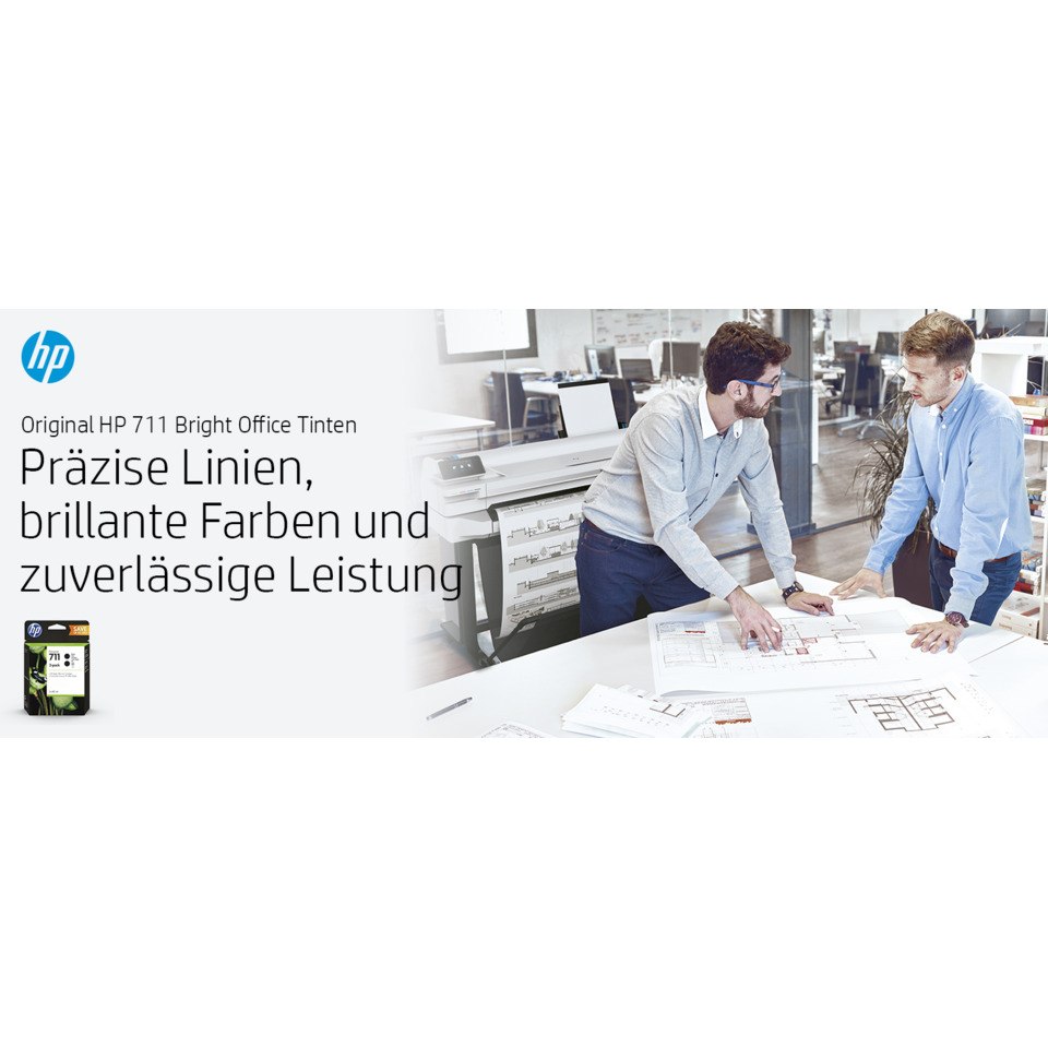 Tintenpatrone, HP 711, Office Drucker, Präzise Linien, Brillante Farben