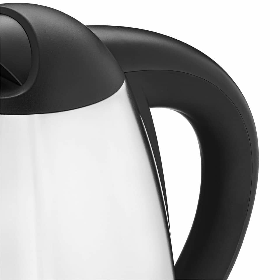 Kaffeemaschine, Edelstahl, Kanne, Griff, Schwarz