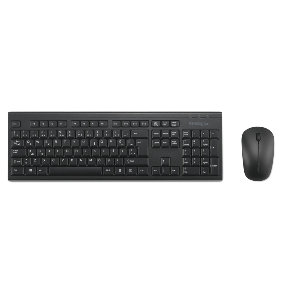 Tastatur, Wireless-Kombination, QWERTZ-Tastatur, Schwarz, USB-Empfänger