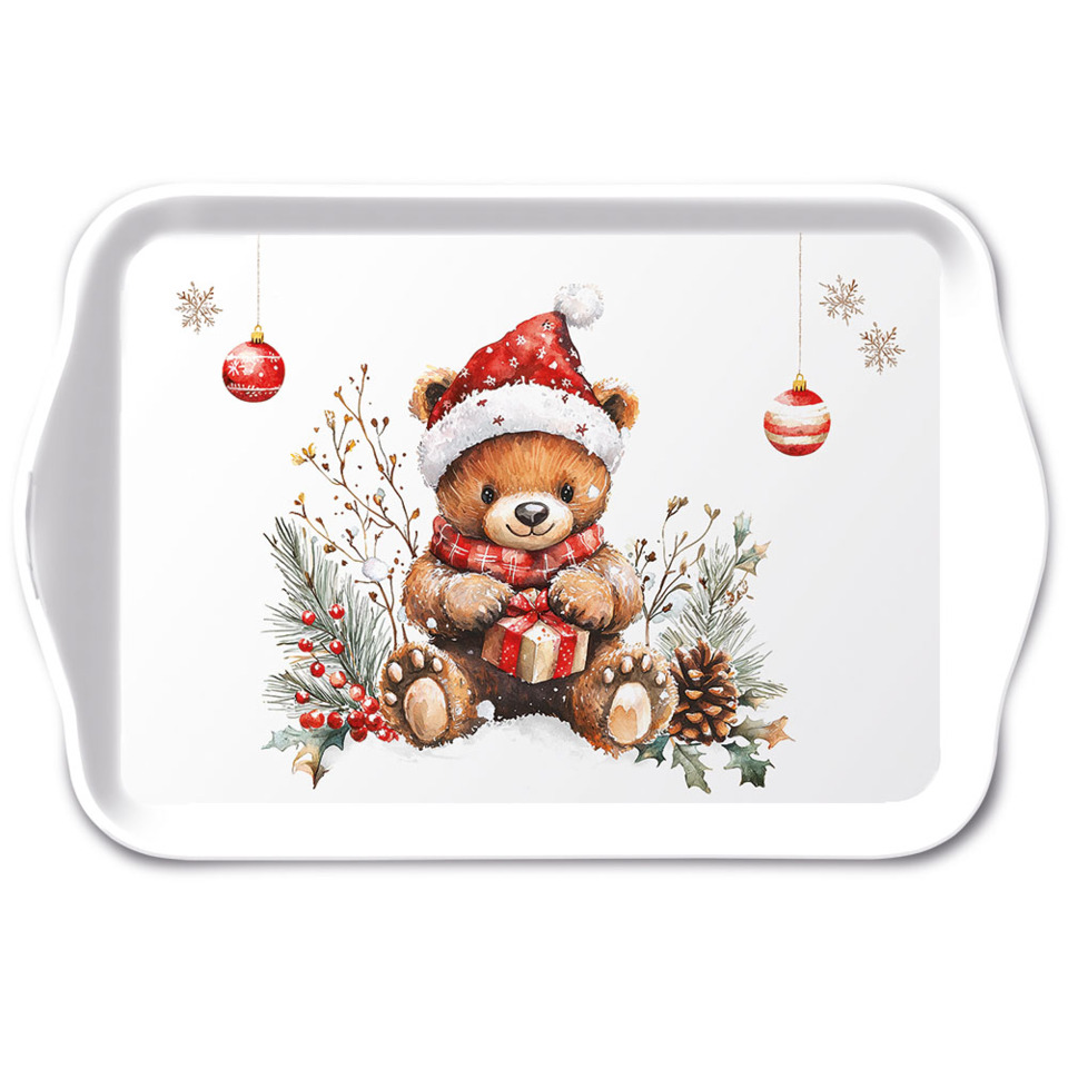 Teddy, Weihnachten, Geschenk, Teller, Winter