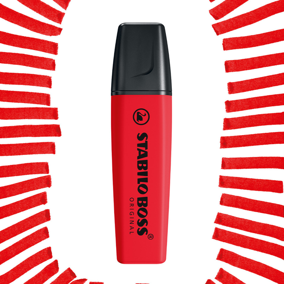 Lipbalm, Stabilo Boss, Rote Dose, Drehverschluss, Stiftformat