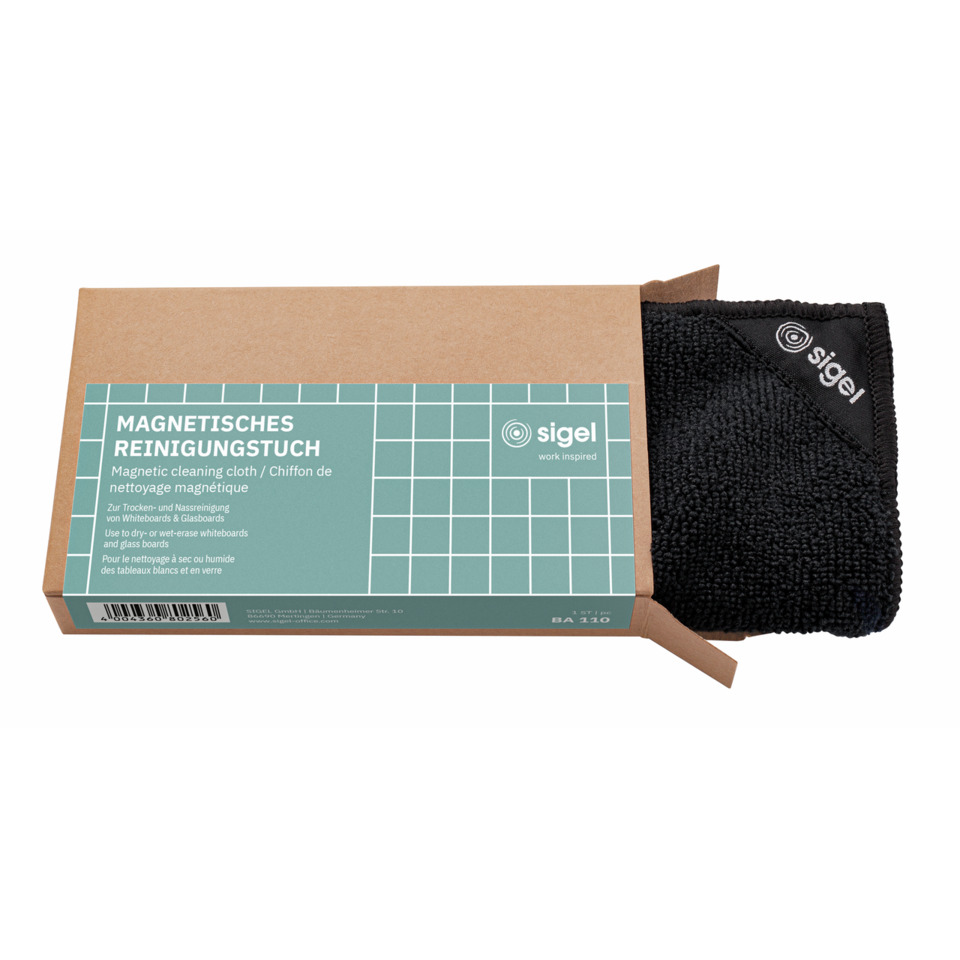 Magnetisches Reinigungstuch, Reinigungstuch, Magnetisch, Schwarz, Glasboard Reinigung