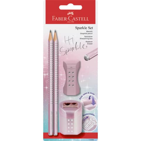 Schreibset Sparkle Cosmic, 4-teilig, rose metallic FABER CASTELL 118298