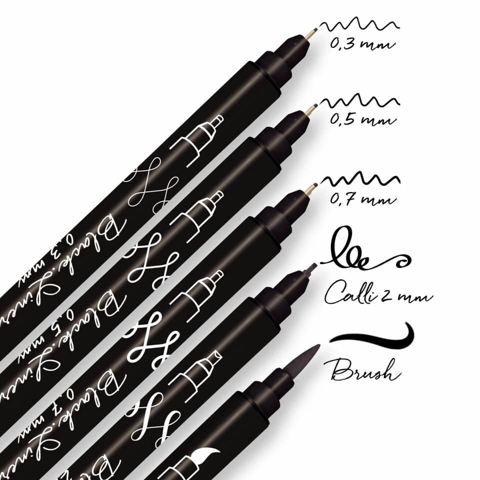 Marker pen, Calligraphy pen, Nib tip, Black pen, Brush tip