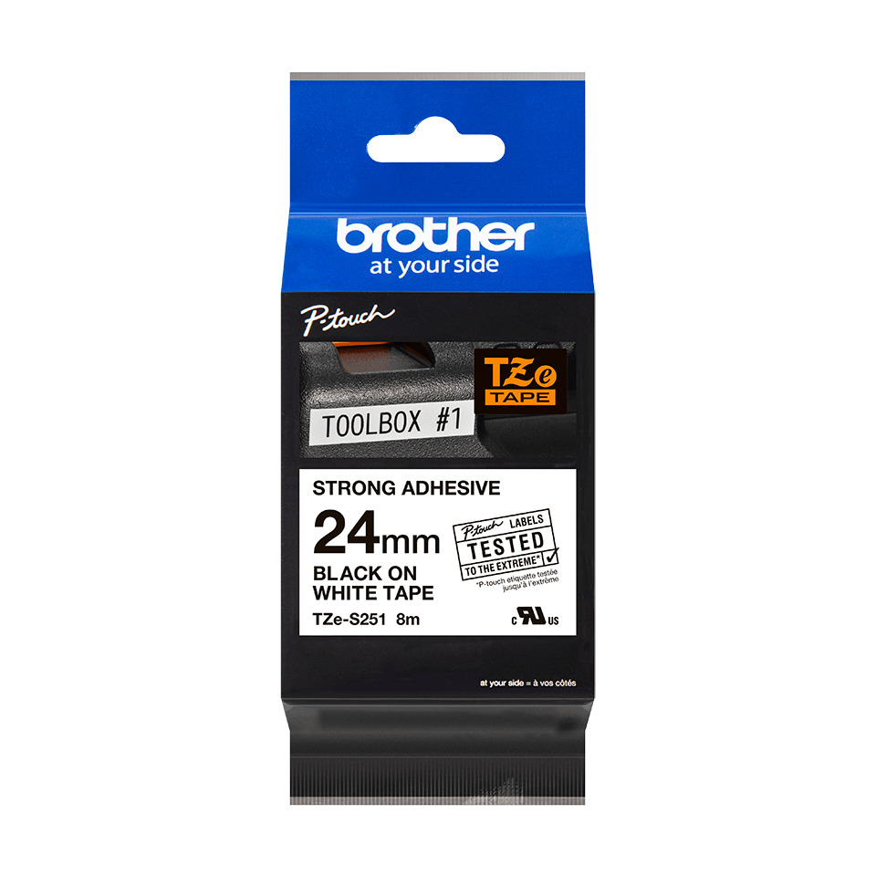 Druckband, Schwarz-Weiß Tape, 24 mm, Klebeband, Toolbox #1