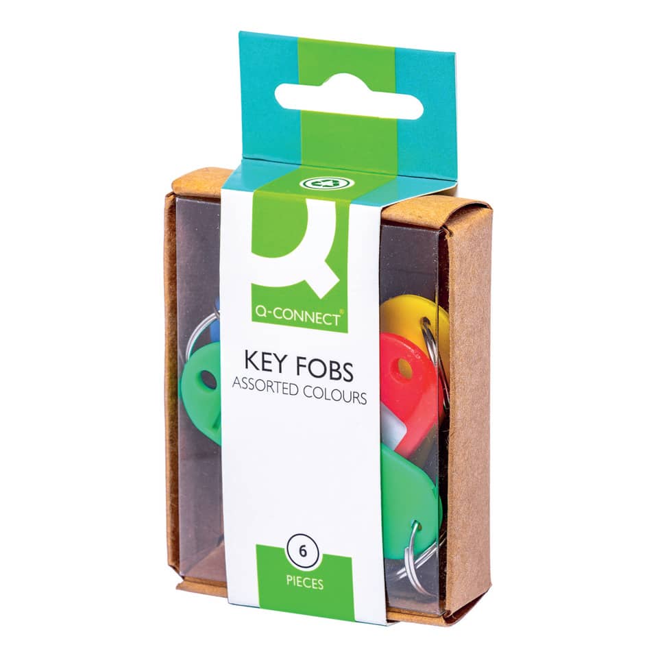 Key fobs, Verschiedene Farben, Kunststoff-Schlüsselanhänger, bunte Schlüsselanhänger, Sechs Stücke