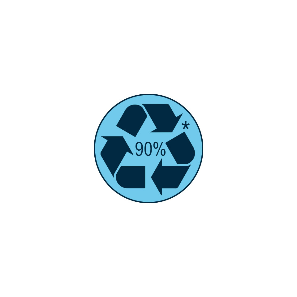 recycling symbol, 90 Prozent, Kreis, Pfeile, Öko-Label