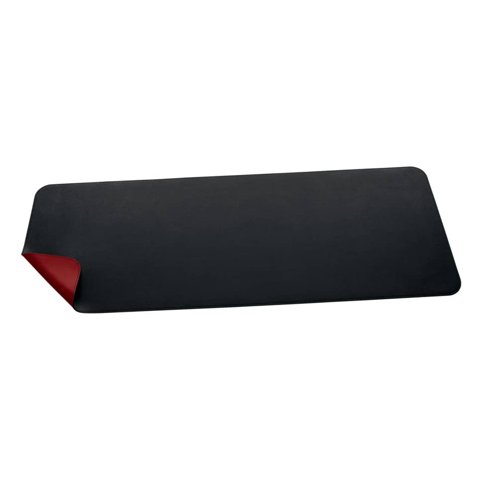 mousepad, Deskunterlage, schwarz, roter rand, rechteckig