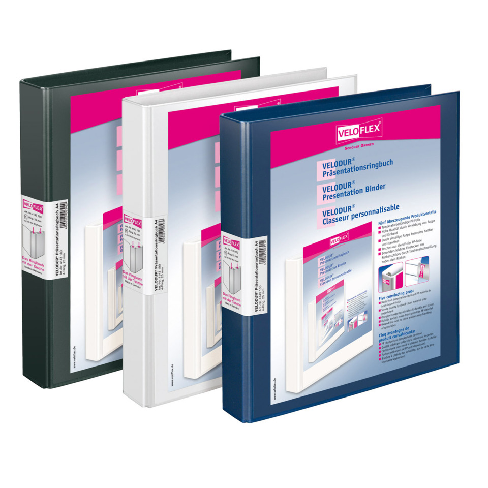 Ordner,  Binder,  Präsentationsordner,  VELODUR,  A4 Ordner