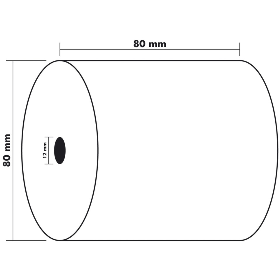 Zylinder, Klebebandrolle, 80 mm, Durchmesser, Rollenkorpus