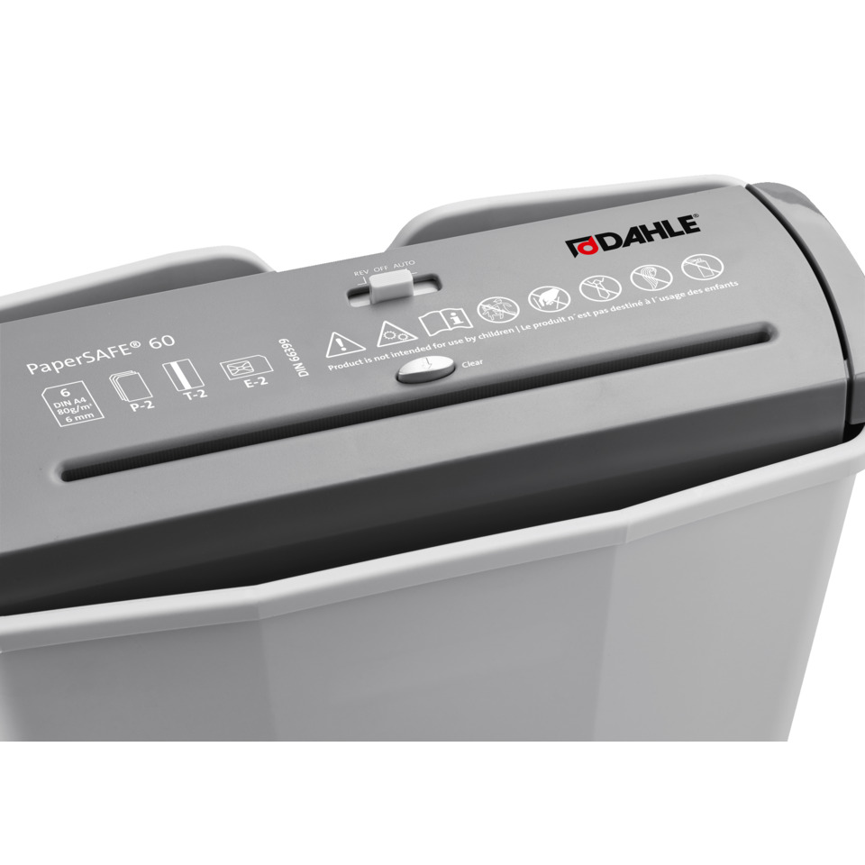 Papersafe 60, Schredder, Papierkorb, Spannband-Trommel, Dokumentenvernichter, Papierschredder, Papierkorb, Shredder, Größe 60, Kunststoffgehäuse