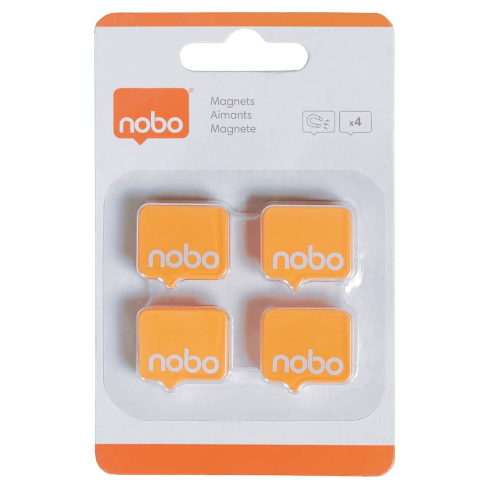 Magneten, Nabo, Gleichmagneten, orange, Klebe-/Aufkleber-Magnet