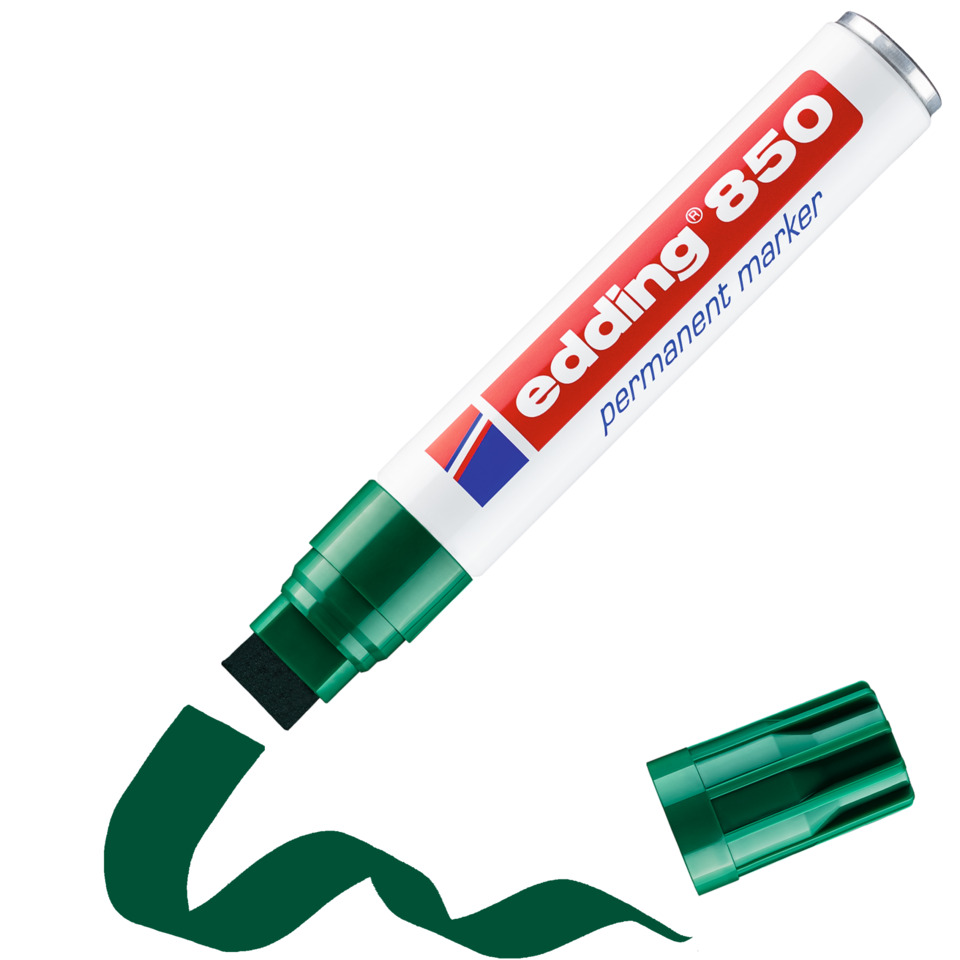Permanentmarker, Grün, Nass?, Weit?
