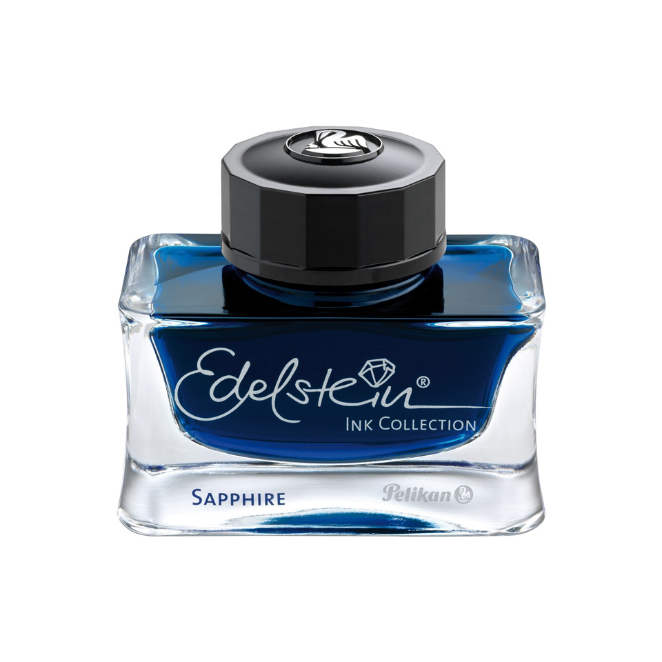 Tintenflasche, Kugelverschluss, Sapphire Blau, Ink Collection, Pelikan