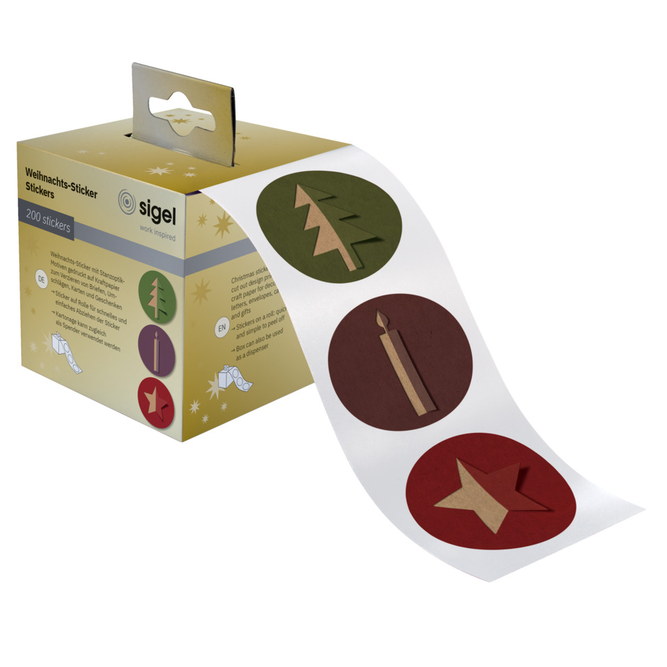 Sticker, Weihnachten, Klebeposter, Rollenetiketten, Dekoration