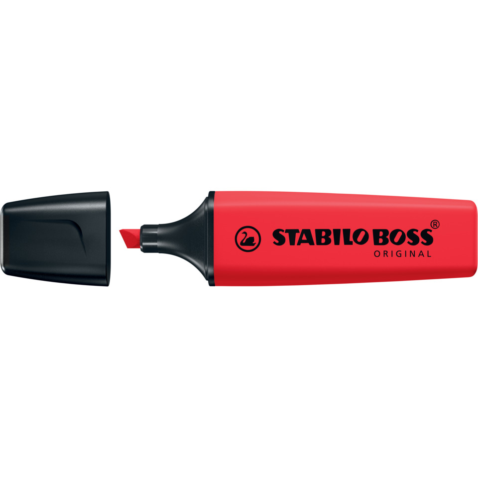 Klebebr-?, Marker, Stabilo Boss Original, Filzstift, Textmarker