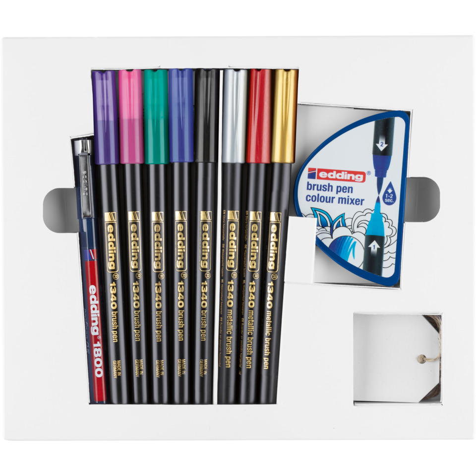 Pinselstifte, Farbmarker, Stiftset, Kunstbedarf, metallische Pinselstifte