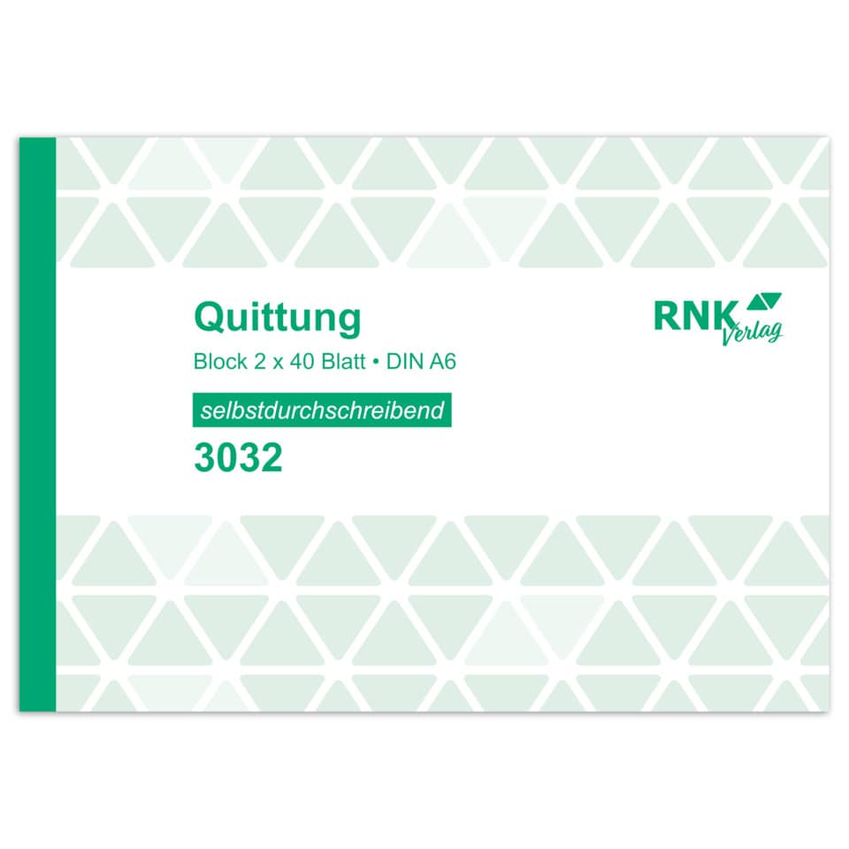 Quittung, Block, DIN A6, selbstschreibend, Papier