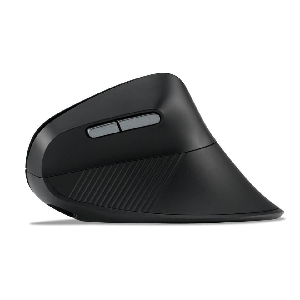 computer-mouse, drahtlose-Maus, ergonomisch, schwarz, bildlaufrad
