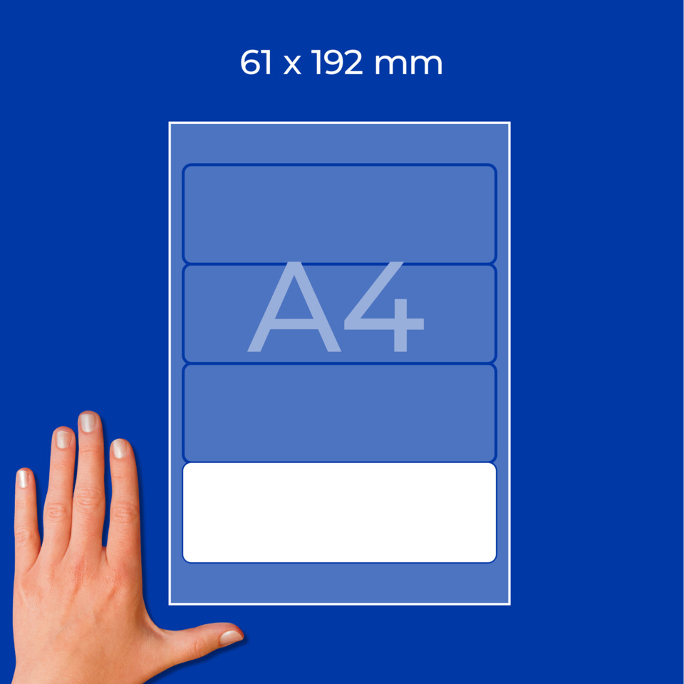 A4, Papiergröße, Post-it, Notizblock, Hand für Größenmaß