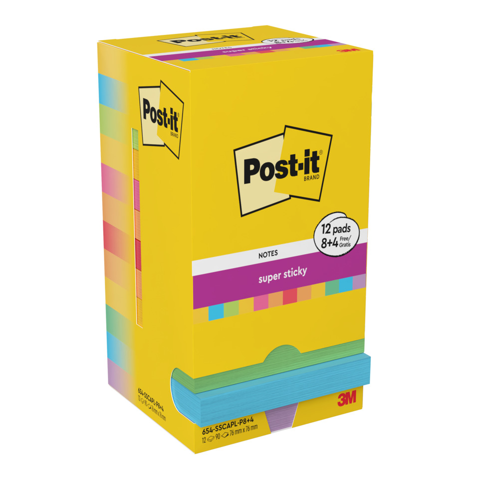 Post-it Notizen, Klebepunkte, Notizzettel, Mehrfarbig, Notizblock